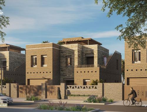 عِمَارَة جبال السروات فيلا سكنية - نمط انتقالي