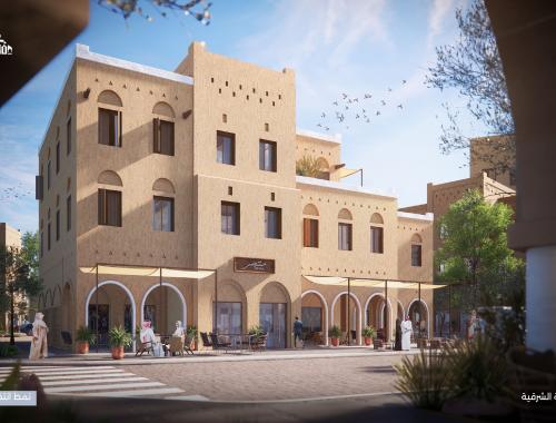 العِمَارَة النجدية الشرقية سكني _ تجاري - نمط انتقالي